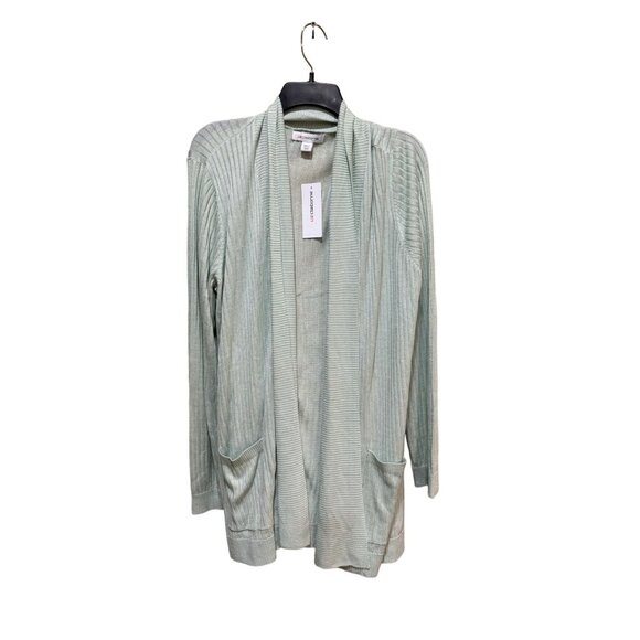 Liz Claiborne Womens XXL Light Green Cardigan Sweater With Pockets - Picture 1 of 5